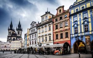 Prague, Czech, the Old Town Square, city, buildings, street wallpaper thumb