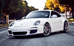 Porsche 911 GT3 white supercar wallpaper thumb
