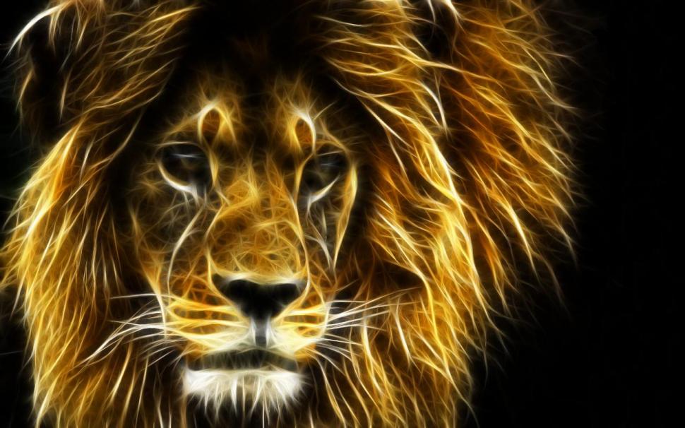 Lion Fractal Fractal Lion HD wallpaper,animals wallpaper,fractal wallpaper,lion wallpaper,1280x800 wallpaper