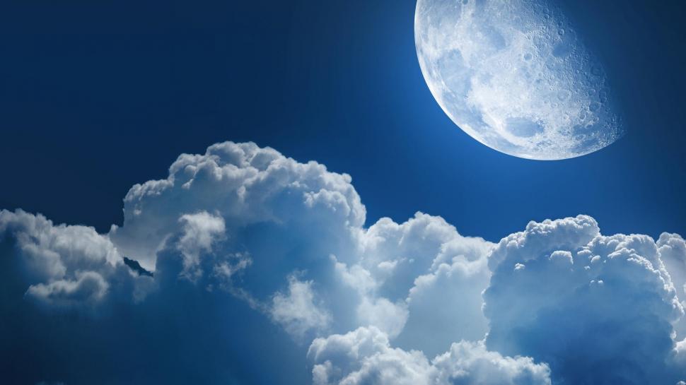 The Clouds And The Moon wallpaper,Other HD wallpaper,2560x1440 wallpaper