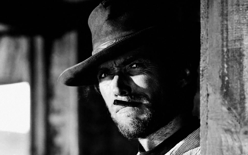 Clint Eastwood wallpaper,actor HD wallpaper,male HD wallpaper,man HD wallpaper,black and white HD wallpaper,1920x1200 wallpaper