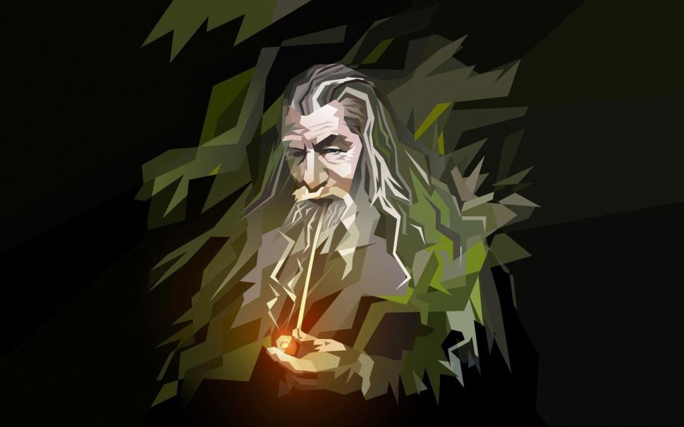 Gandalf - The Lord of the Rings wallpaper,vector HD wallpaper,2560x1600 HD wallpaper,the lord of rings HD wallpaper,lotr HD wallpaper,gandalf HD wallpaper,polygon HD wallpaper,2560x1600 wallpaper