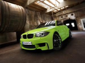 Green BMW car front view, factory wallpaper thumb