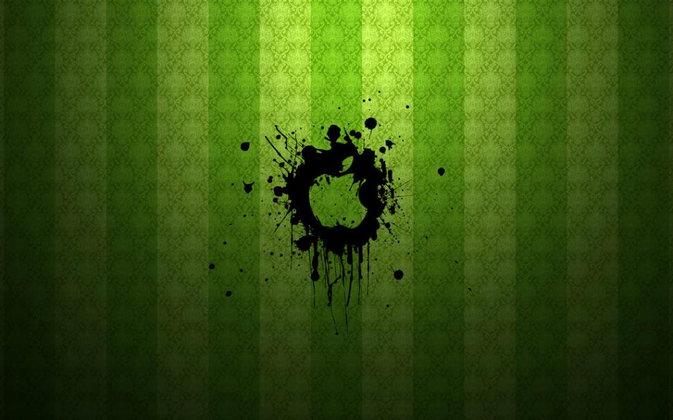 Abstract Green Apple Logo wallpaper,green wallpaper,abstract wallpaper,logo wallpaper,apple wallpaper,brand & logo wallpaper,1024x640 wallpaper