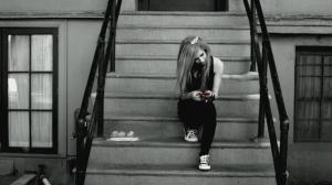 avril lavigne, stairs, house, sneakers, player wallpaper thumb