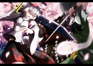 Manga, Girl, Short Hair, Sword, Fighting wallpaper thumb
