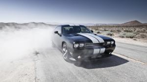 Dodge Challenger Burnout Smoke HD wallpaper thumb