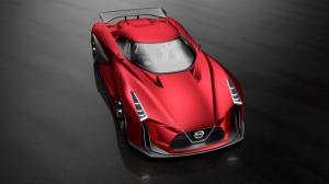2015 Nissan Concept 2020 Vision Gran Turismo, red supercar top view wallpaper thumb