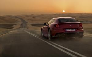 Ferrari FF Motion Blur Sunset HD wallpaper thumb
