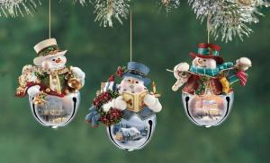 snowmen, christmas decorations, branch, new year, christmas, holiday, close-up wallpaper thumb
