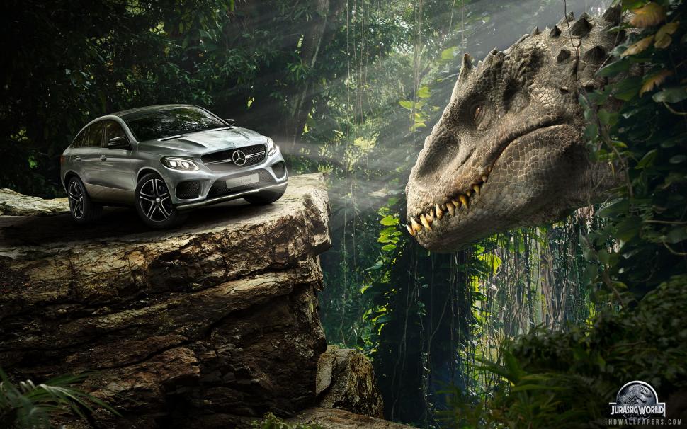 Mercedes Benz GLE Coupe in Jurassic World wallpaper,world HD wallpaper,jurassic HD wallpaper,coupe HD wallpaper,benz HD wallpaper,mercedes HD wallpaper,2560x1600 wallpaper