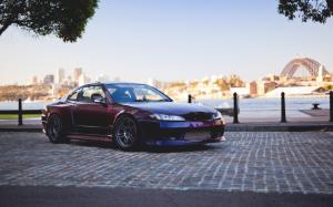 Nissan Silvia Spec-R S15 red car side view wallpaper thumb