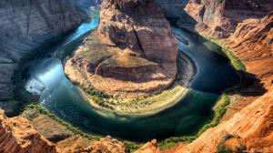 Canyon Water River HDR Rocks HD wallpaper thumb