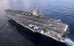 Navy, top view the aircraft carrier Harry Truman wallpaper thumb