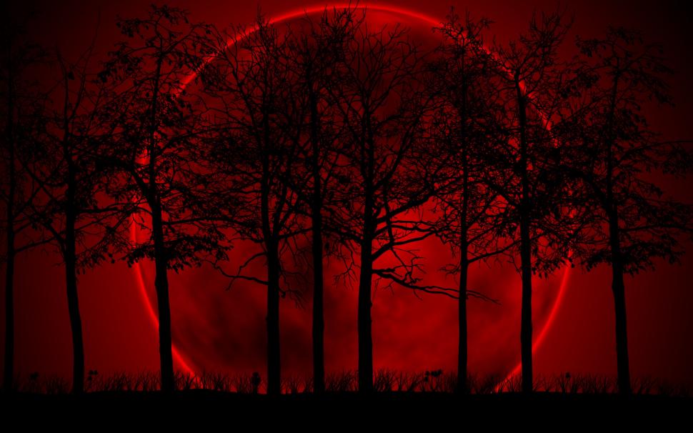 Red moon wallpaper,artistic HD wallpaper,2560x1600 HD wallpaper,moon HD wallpaper,tree HD wallpaper,4k art wallpapers HD wallpaper,2880x1800 wallpaper