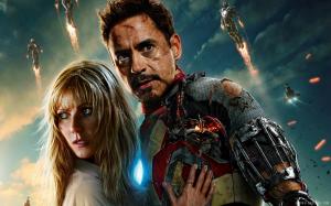 Pepper Potts Tony Stark Iron Man 3 wallpaper thumb