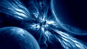 Abstract Blue Planets HD wallpaper thumb
