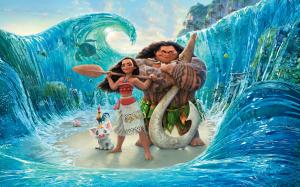 Disney princesses, Moana, Vaiana, Sea, cartoon, movie wallpaper thumb