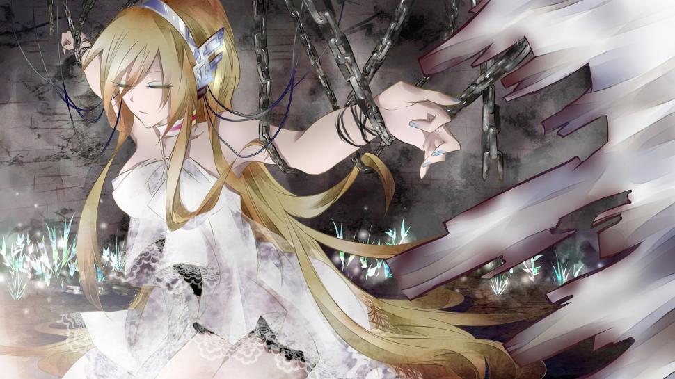 Anime girl locked in chains wallpaper,Anime HD wallpaper,Girl HD wallpaper,Locked HD wallpaper,Chains HD wallpaper,1920x1080 wallpaper