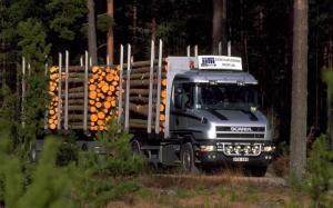 Trucks, Scania, Trees, Logs wallpaper thumb