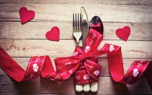 Love hearts, Valentines Day, ribbon wallpaper thumb