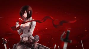Attack on Titan Anime Red Sword Cry Sad HD wallpaper thumb