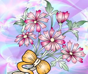 Pink flowers on soft background wallpaper thumb