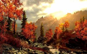 Mountain Forest Painting wallpaper thumb