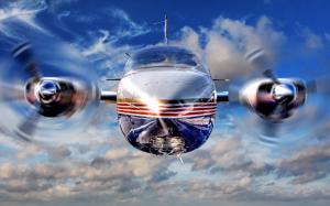 Propeller jet airplane wallpaper thumb