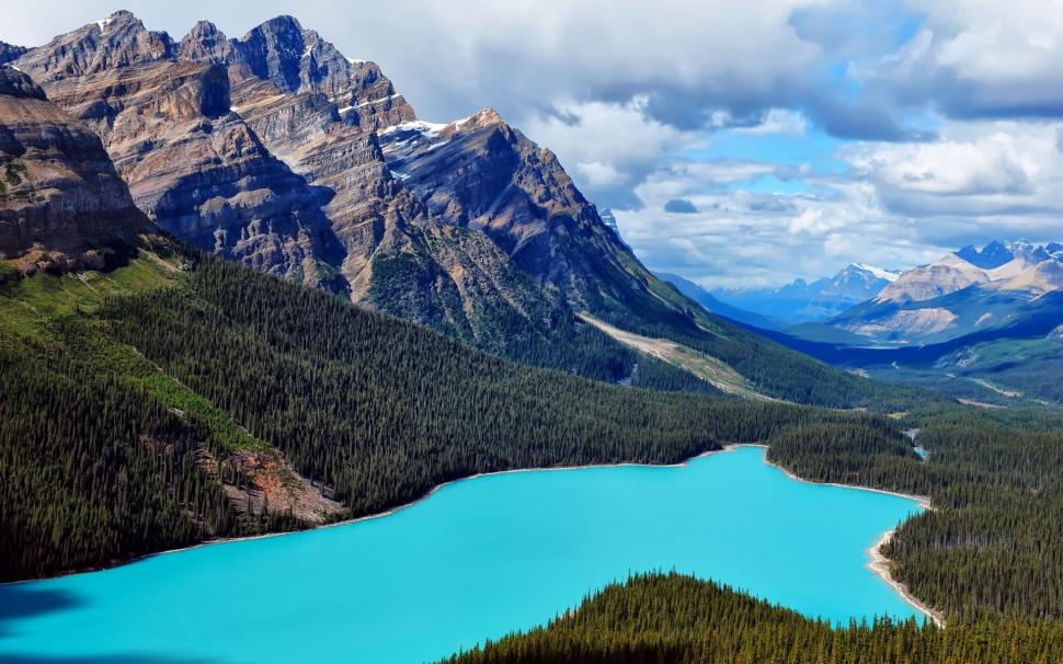 Canada Blue Lake wallpaper,lake HD wallpaper,mountains HD wallpaper,landscape HD wallpaper,1920x1200 wallpaper