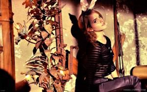 Emma Watson in Black Dress wallpaper thumb