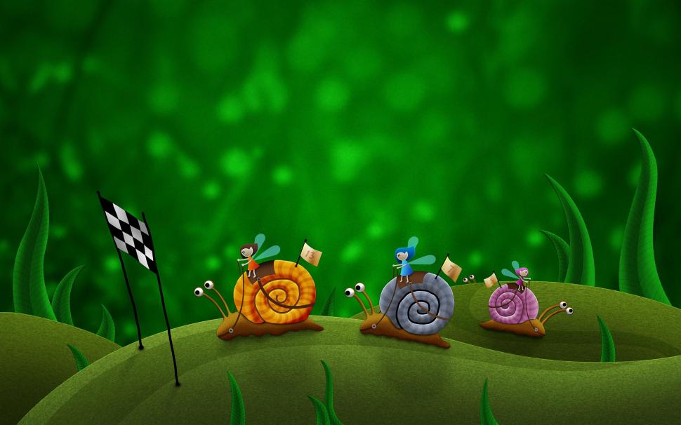 Snail racing wallpaper,snail HD wallpaper,racing HD wallpaper,creative & graphics HD wallpaper,2560x1600 wallpaper