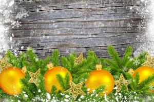 christmas decorations, pine needles, star, tree, background wallpaper thumb