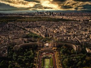 City, Cityscape, Panorama, Aerial View, Sunset wallpaper thumb