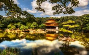 Temple, pavilion, Kyoto, Japan, trees, lake wallpaper thumb