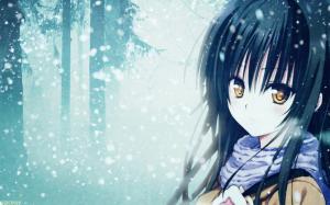 Anime Girl In Snow wallpaper thumb