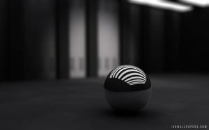 3D Black Ball wallpaper thumb