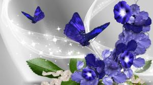 Blue Purple Petunias wallpaper thumb