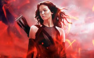 Jennifer Lawrence, Actress, The Hunger Games, Wind, Arrows, Look Away wallpaper thumb