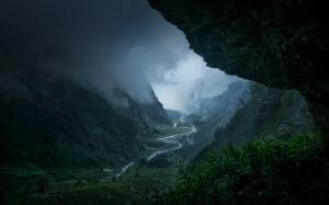 Valley, Mountain, Mist, France, Nature, River, Forest, Storm, Morning, Landscape wallpaper thumb