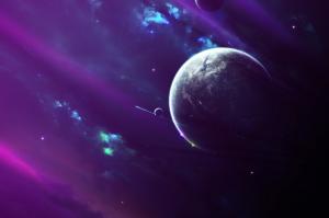 Space, Planet, Purple wallpaper thumb