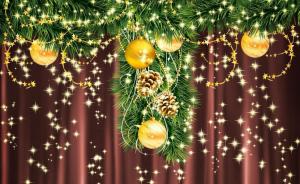 cones, christmas toys, branch, needles, twinkling, holiday wallpaper thumb