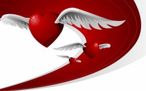 Flying love hearts  wallpaper thumb