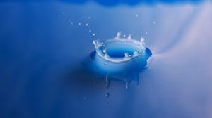 Blue Splash Water Drop HD wallpaper thumb