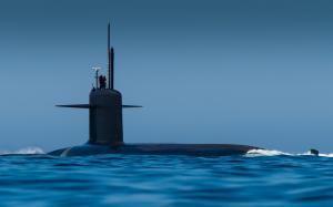 Nature, Landscape, Sea, Water, Submarine, Waves, Blue, Military, Antenna, Clear Sky wallpaper thumb