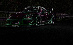 Porsche Black Rauh-Welt HD wallpaper thumb