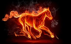 Fire Horse 3D wallpaper thumb