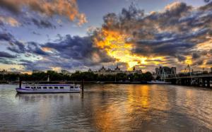 Beautiful River Cruise At Sunset wallpaper thumb