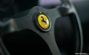 Ferrari F40 Steering Wheel Macro HD wallpaper thumb