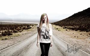 Avril Lavigne with Signed wallpaper thumb